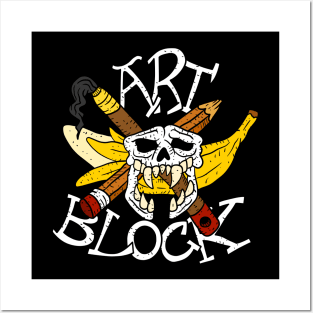 art block, the artist struggle, now as band logo. Posters and Art